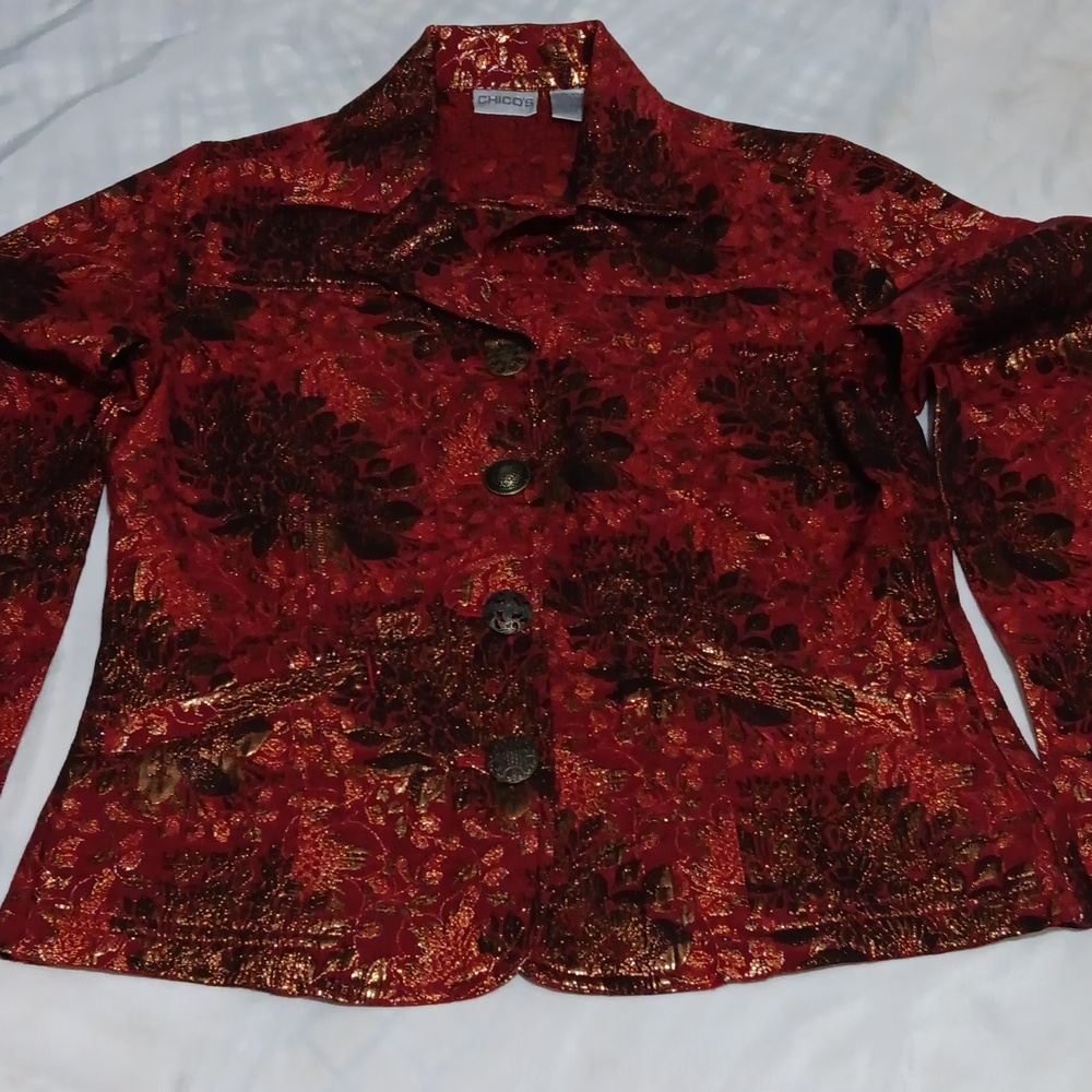 Chico's red jackets size 0